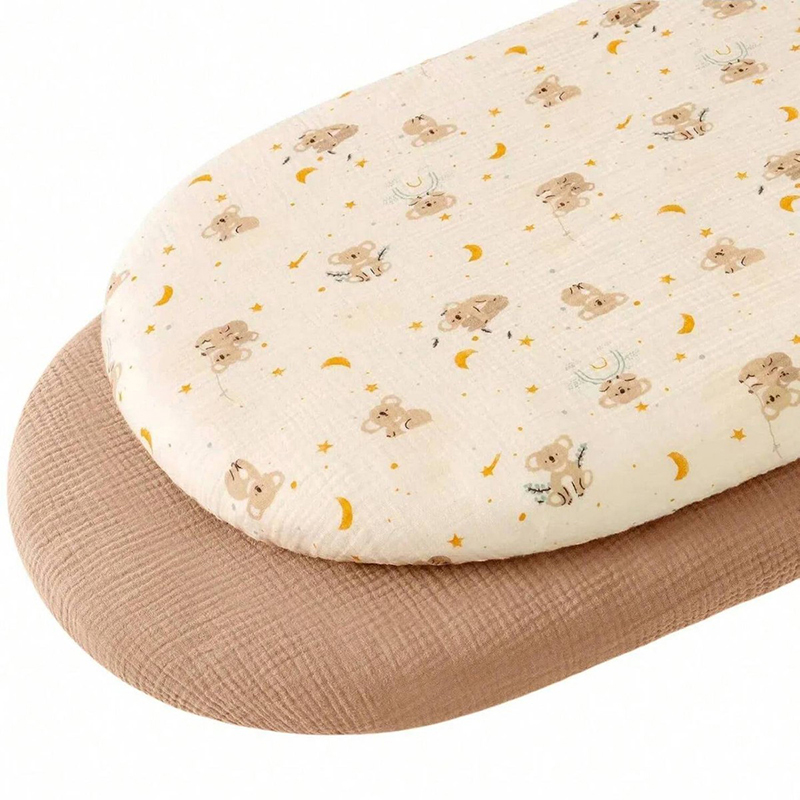 Muslin Cotton Bedspread - Lenzuola per culla in mussola per