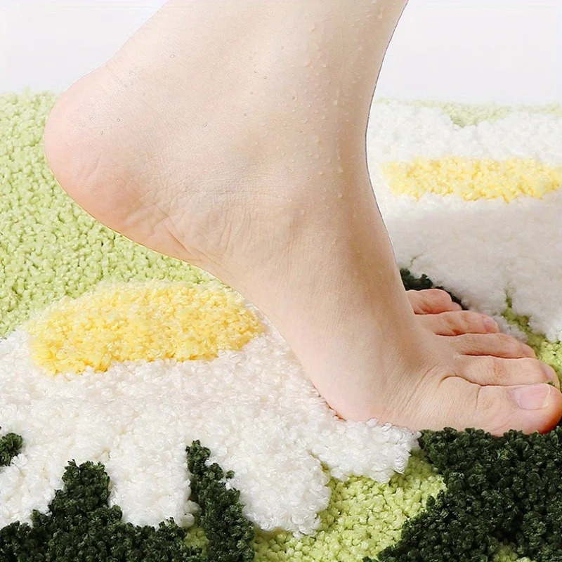 Quick Dry Diatomite Bath Mat - VIKAMA Tappetino da Bagno Antiscivolo Floreale,