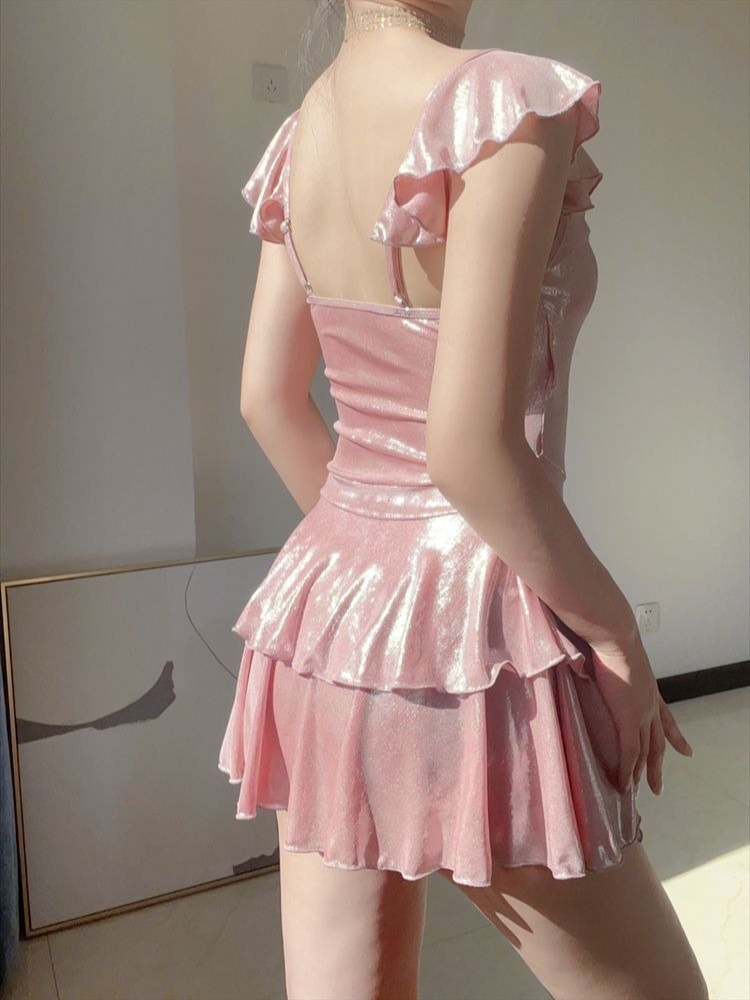 Bath - Costume da bagno rosa brillante che